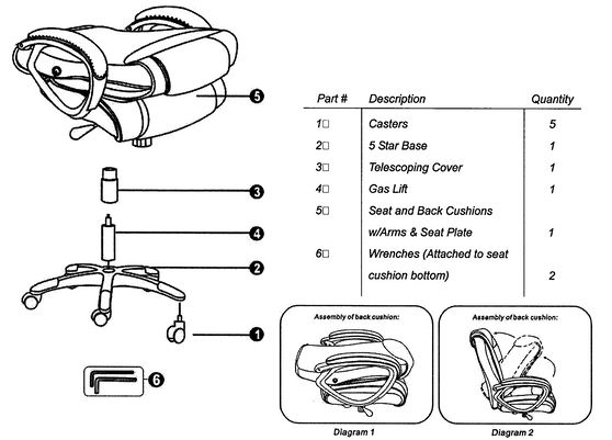 office chair parts. building his office chair.